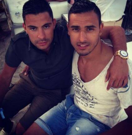 Nacer Chadli with his brother.